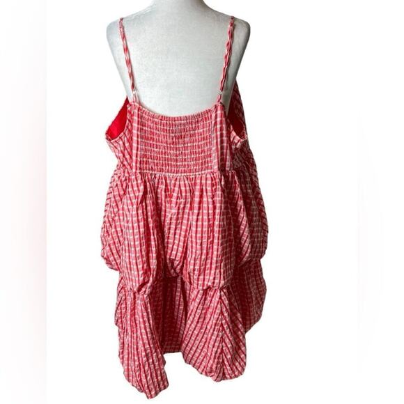 Davi & Dani Red Pink Gingham Bubble Hem Dress NWT | 3X - Picture 6 of 13